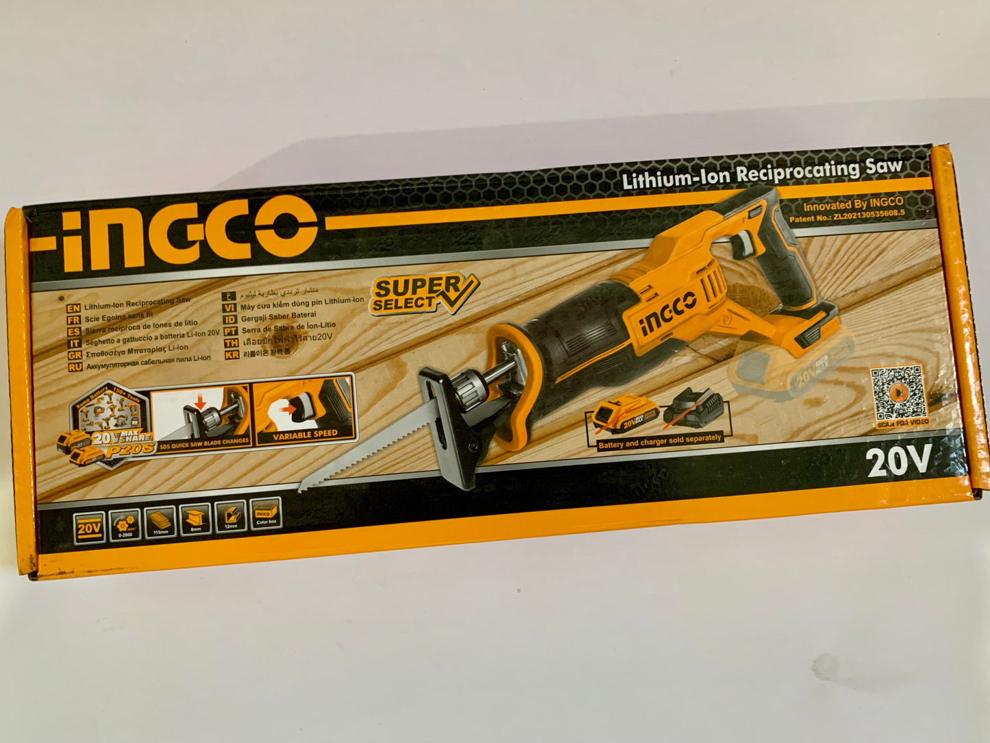 Sierra Sable Inálambrico (saw saw) marca Ingco