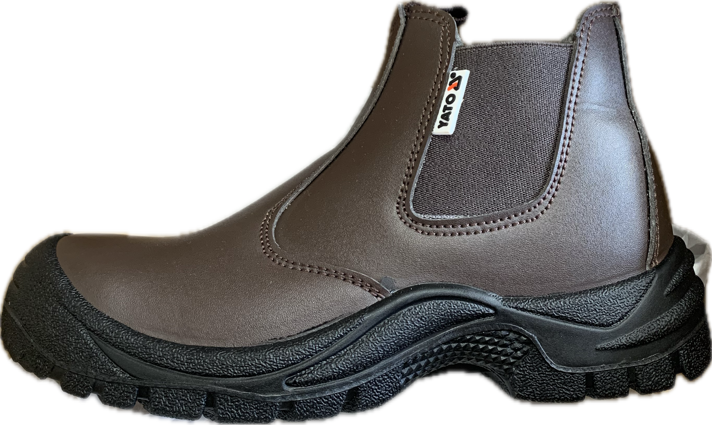 Bota de cuero con punta de acero