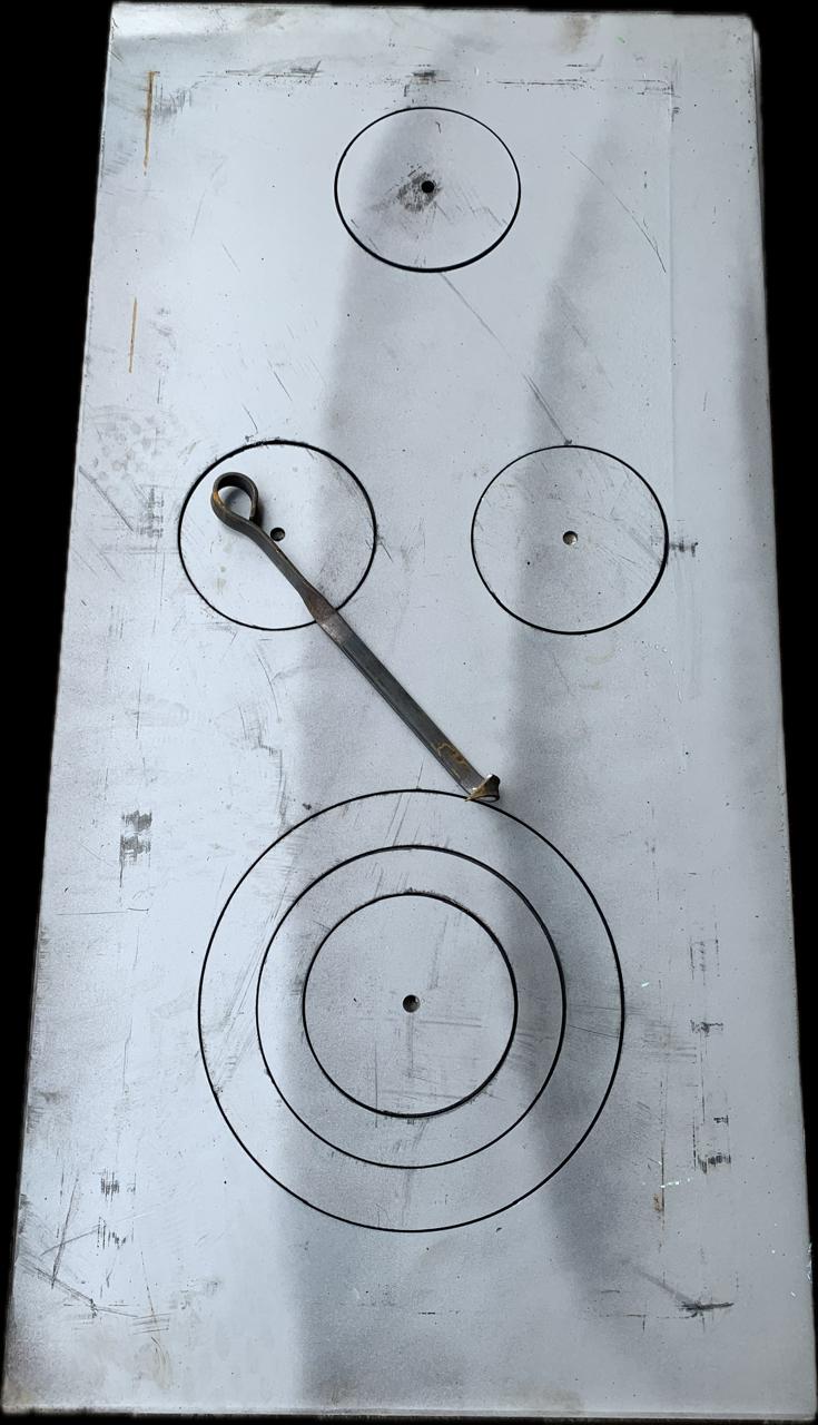 Plancha para polletón de uso con leña