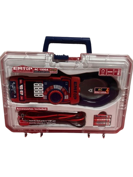 Amperímetro digital de gancho 1000A EMTOP