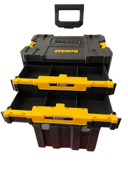 Torre de Cajas para herramientas DEWALT 3 piezas con rodos