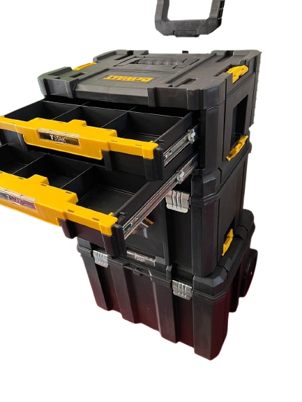 Torre de Cajas para herramientas DEWALT 3 piezas con rodos